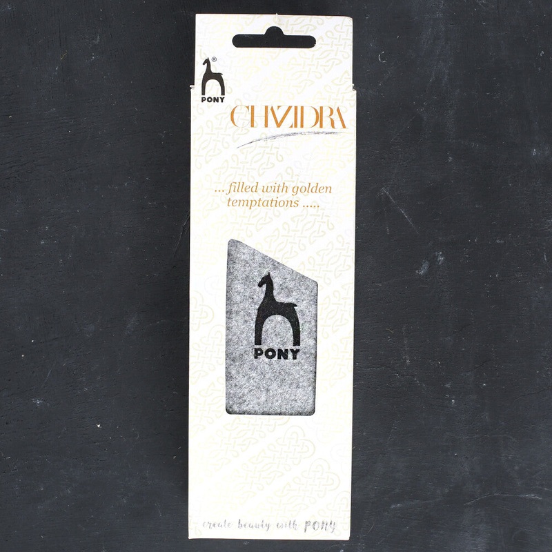 Pony Chazidra Felt Case with Knitting Accessories, Grey – 61056