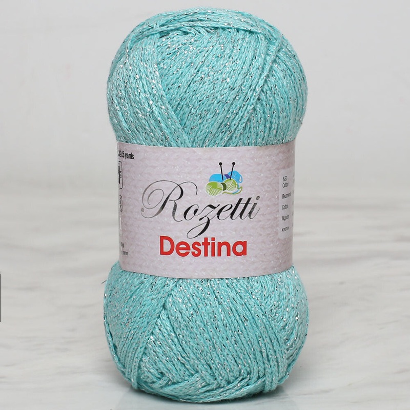 Rozetti Destina 50 gr Yarn, Cyan – 45014