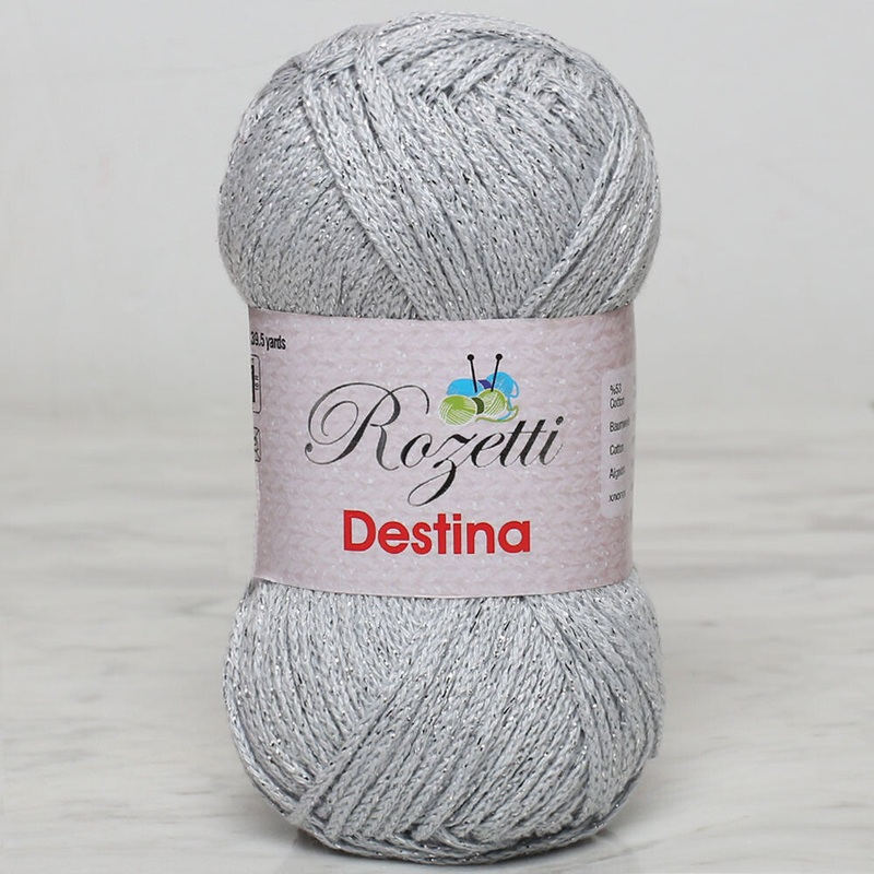Rozetti Destina 50 gr Yarn, Light Grey – 45017