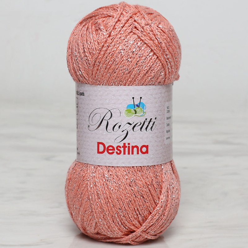 Rozetti Destina 50 gr Yarn, Pinkish Orange – 45004