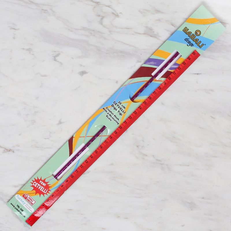 Yabal 4.5mm 35 cm Crochet Hook with Measure, Purple – YBL-348