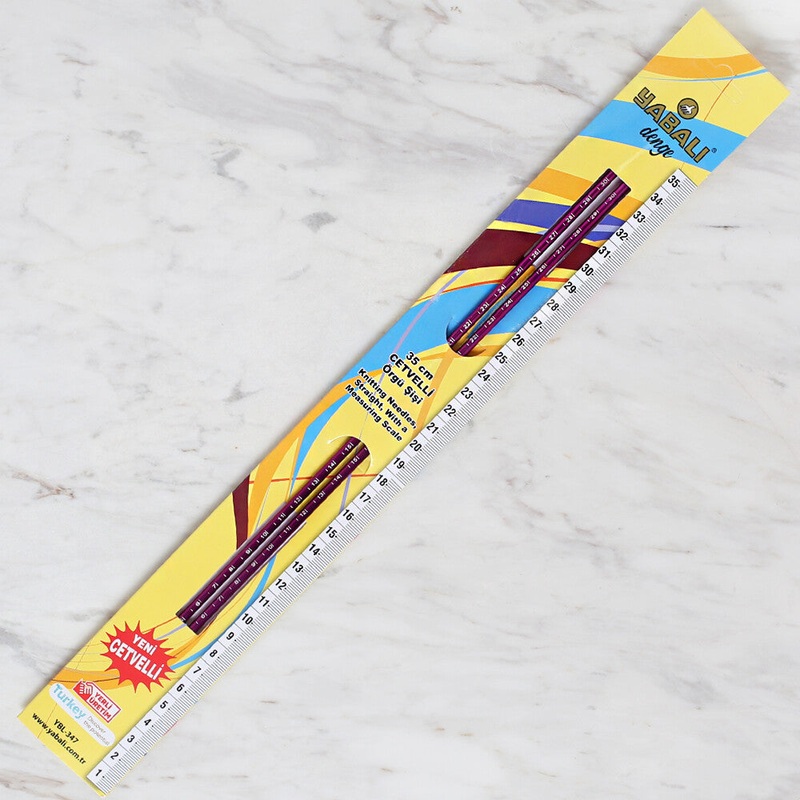 Yabal 4.5mm 35 cm Knitting Needle with Measure, Purple – YBL-347
