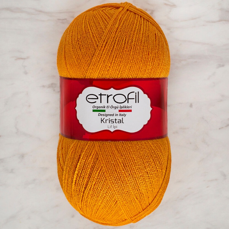 Etrofil Kristal Knitting Yarn, Orange – 12009