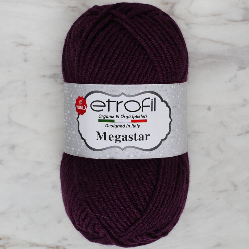Etrofil Megastar Yarn, Aubergine – 76001