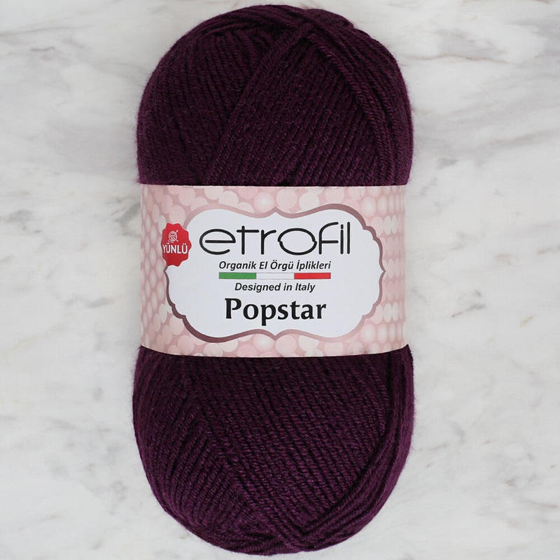 Etrofil Popstar Yarn, Aubergine – 76001