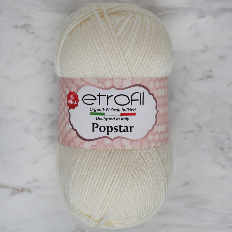 Etrofil Popstar Yarn, Cream – 70169