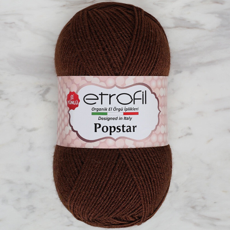 Etrofil Popstar Yarn, Dark Brown – 77013