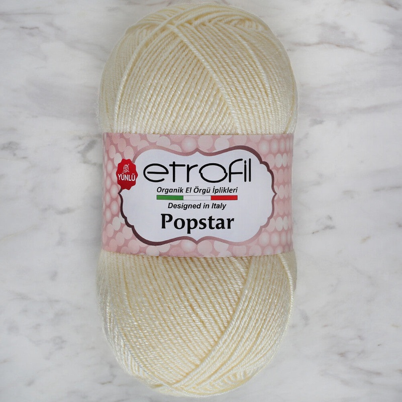 Etrofil Popstar Yarn, Light Yellow – 70299