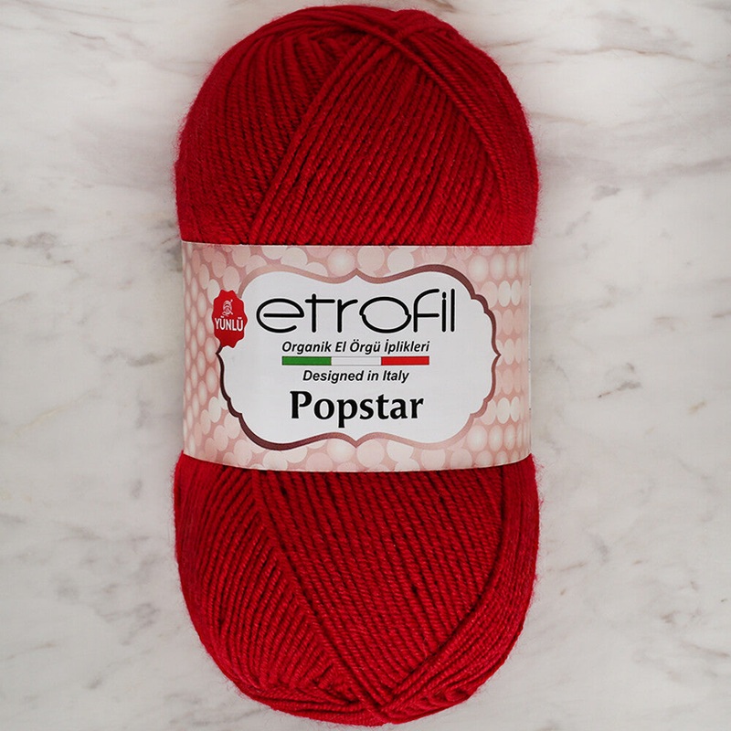 Etrofil Popstar Yarn, Red – 73121
