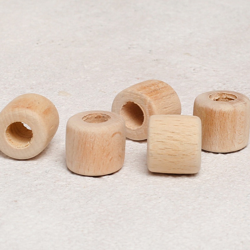 Loren Crafts 5 pcs 20mm Raw Wooden Bead, Pipe