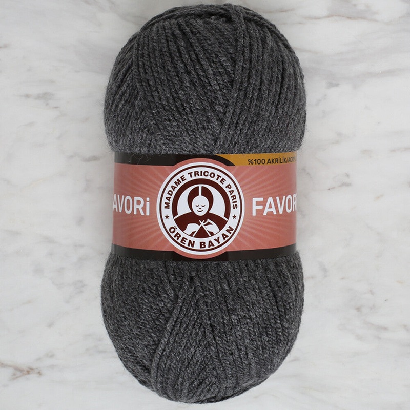 Madame Tricote Paris Favori Knitting Yarn, Dark Grey – 009
