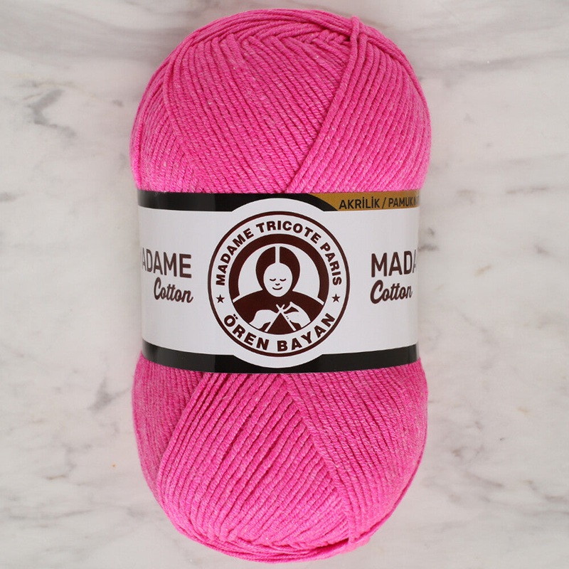 Madame Tricote Paris Madame Cotton Yarn, Dark Pink – 042