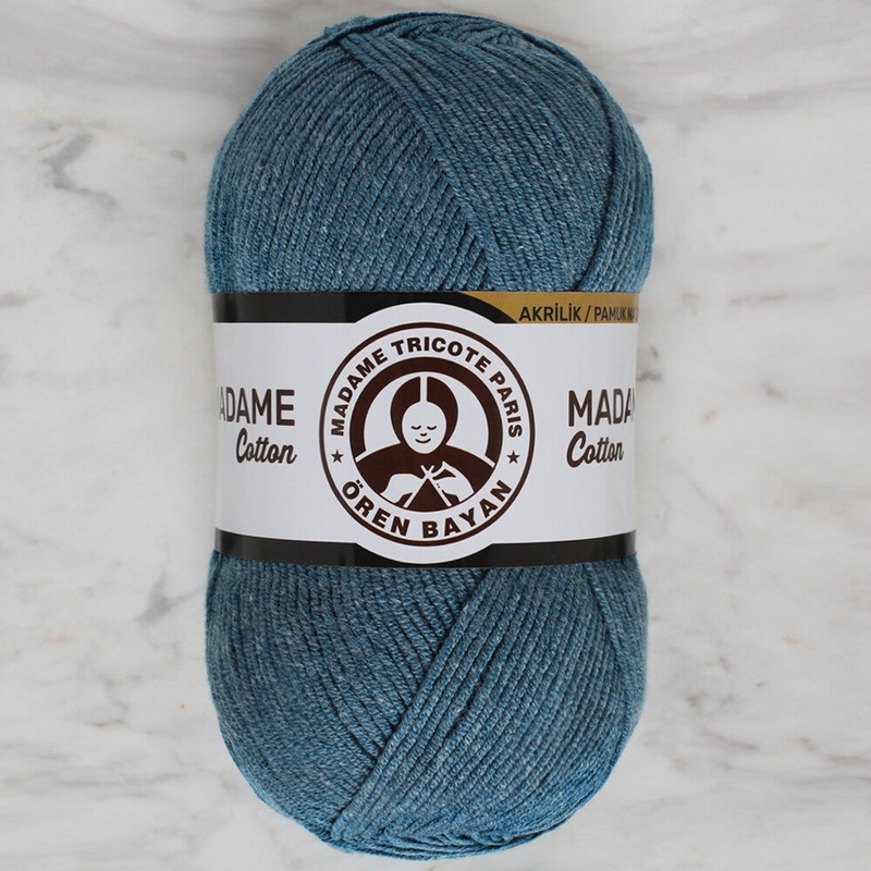 Madame Tricote Paris Madame Cotton Yarn, Petrol Blue – 050
