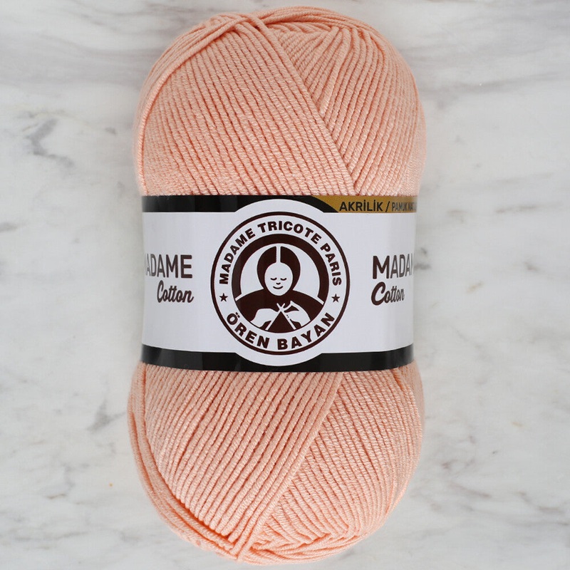 Madame Tricote Paris Madame Cotton Yarn, Pinkish Orange – 035
