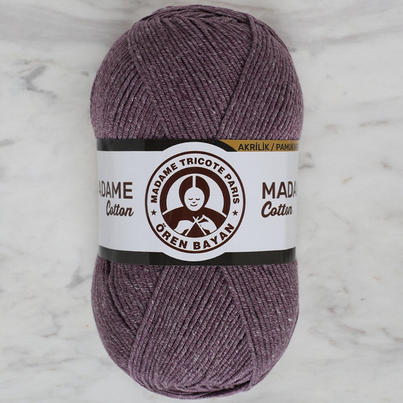 Madame Tricote Paris Madame Cotton Yarn, Purple – 045