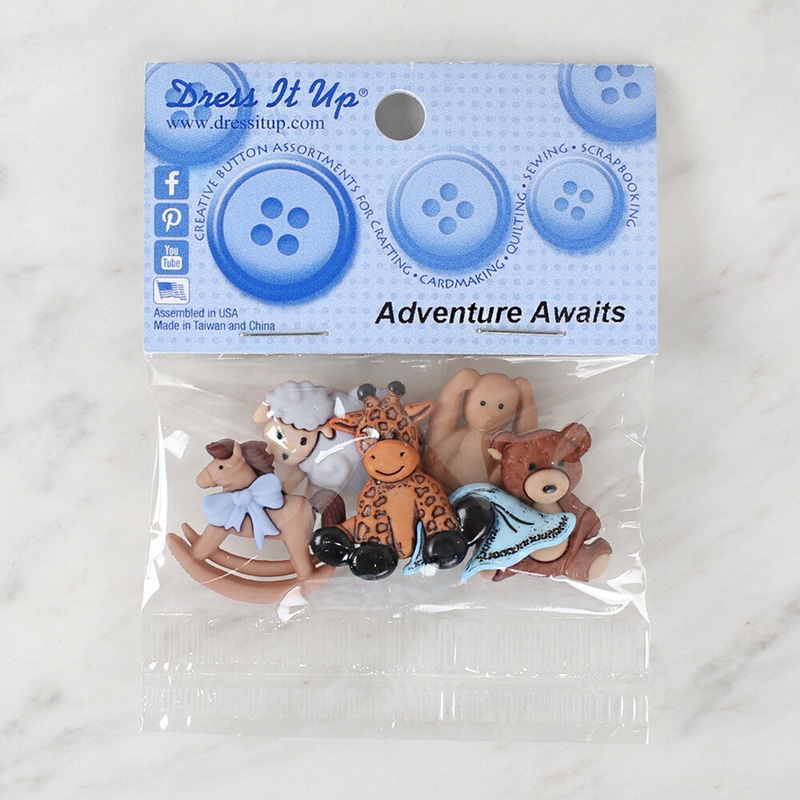 Dress It Up Creative Button Assortment, Adventure Awaits – 9323