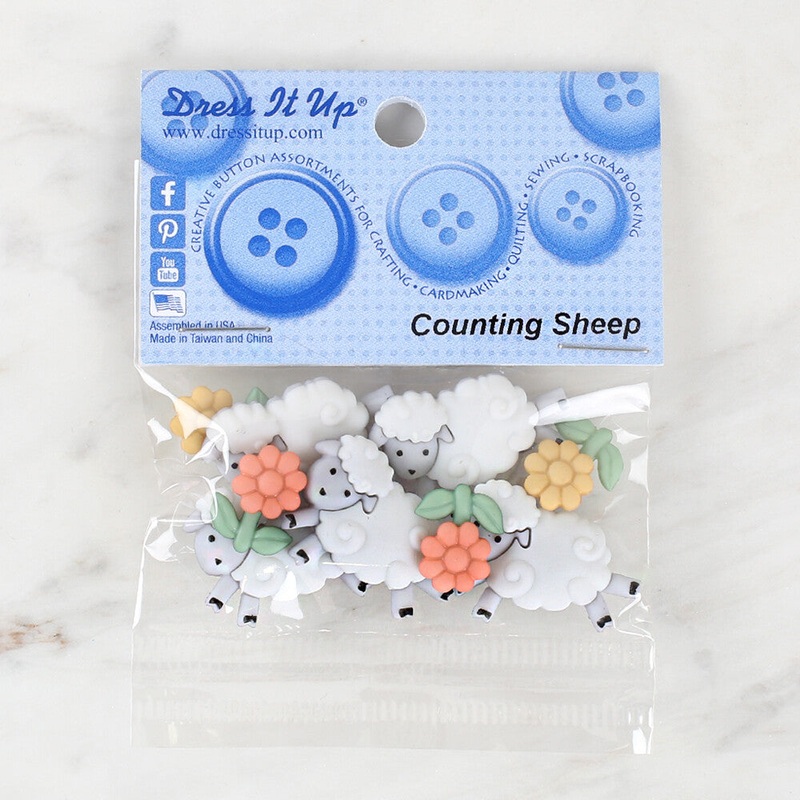 Dress It Up Creative Button Assortment, Counting Sheep – 5798