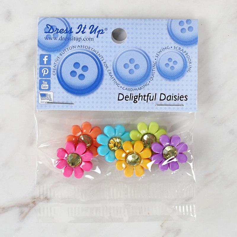 Dress It Up Creative Button Assortment, Delightful Daisies – 7813