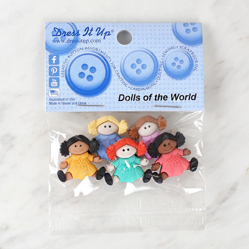 Dress It Up Creative Button Assortment, Dolls of the World – 11390