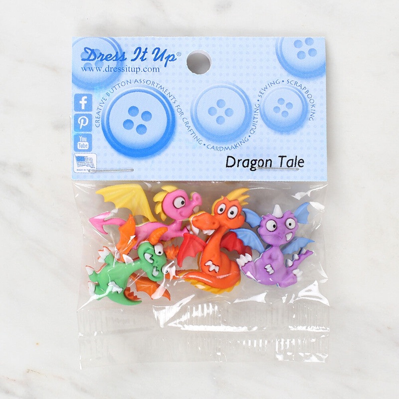 Dress It Up Creative Button Assortment, Dragon Tale – 8299
