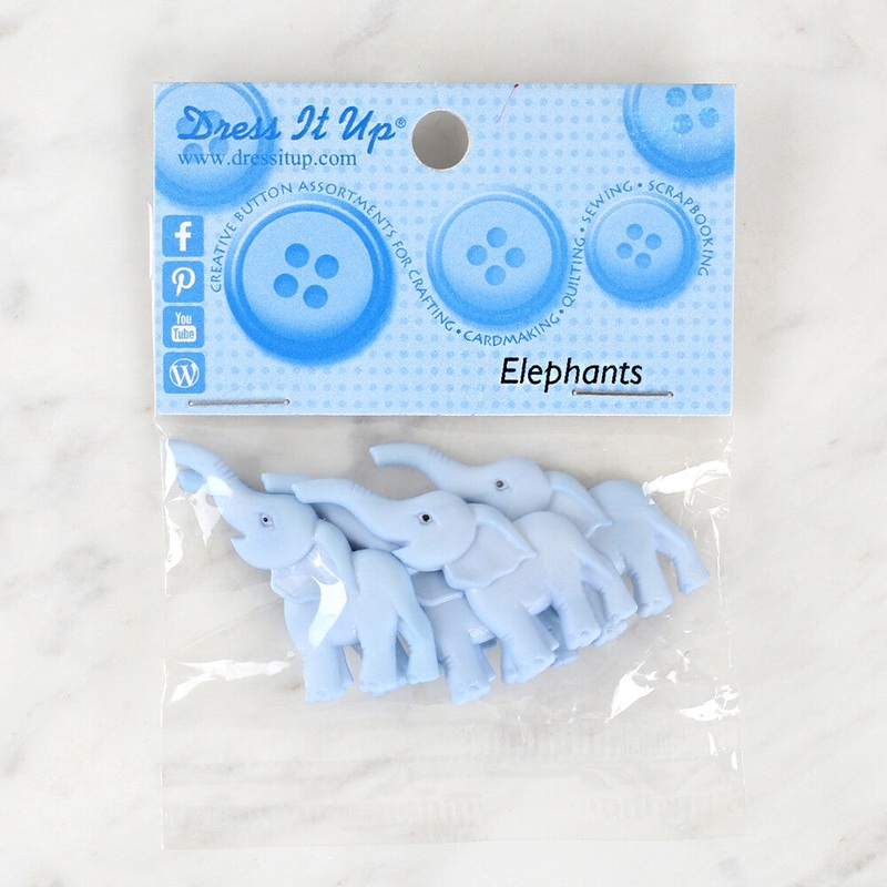 Dress It Up Creative Button Assortment, Elephants – 8999