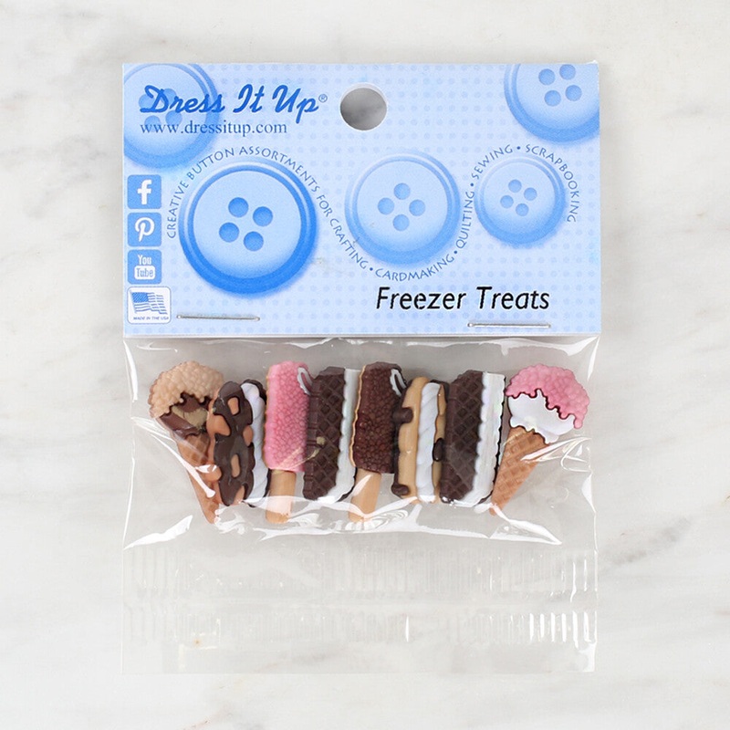 Dress It Up Creative Button Assortment, Freezer Treats – 7685