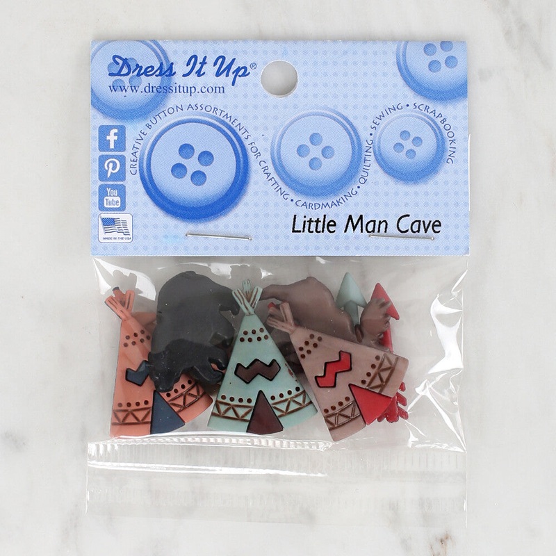 Dress It Up Creative Button Assortment, Little Man Cave – 9356