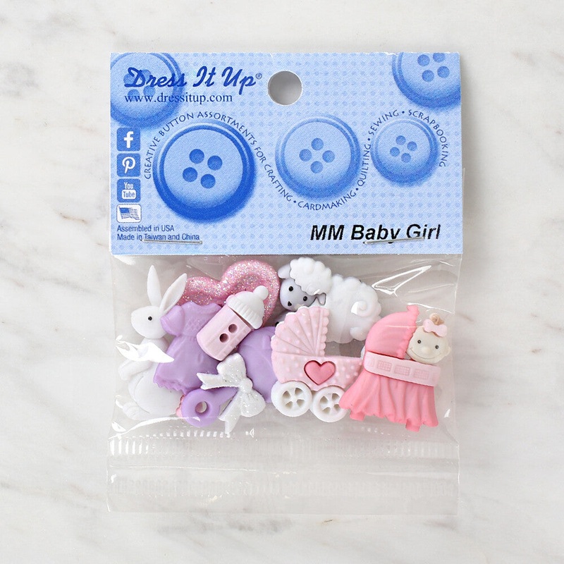 Dress It Up Creative Button Assortment, MM Baby Girl – 2121