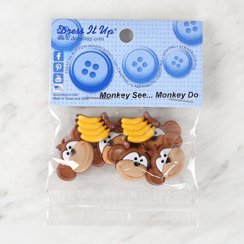 Dress It Up Creative Button Assortment, Monkey See… Monkey Do – 5802