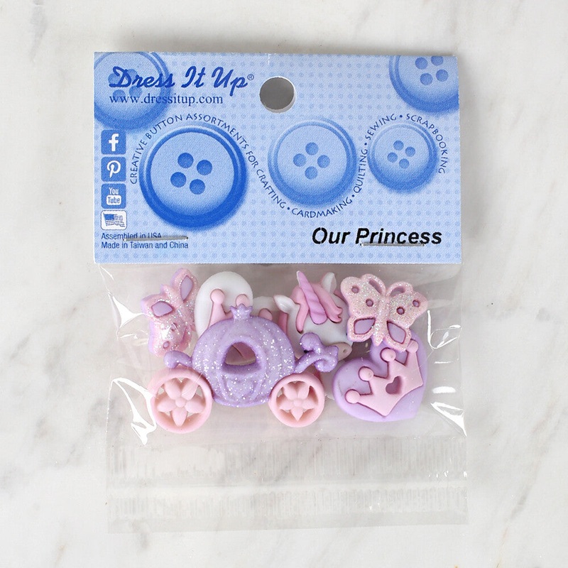 Dress It Up Creative Button Assortment, Our Princess – 9316