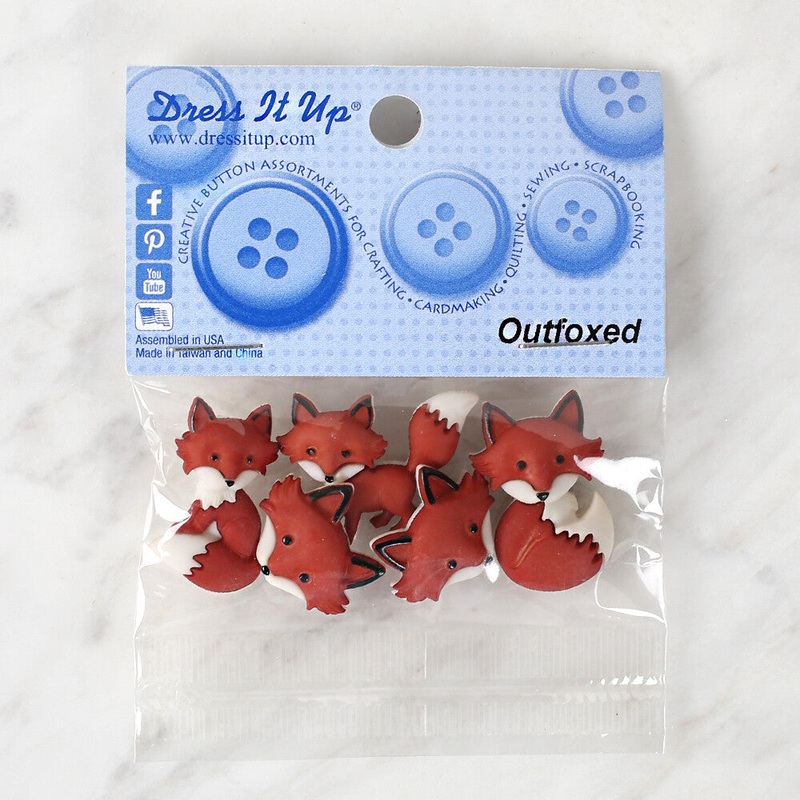 Dress It Up Creative Button Assortment, Outfoxed – 8293
