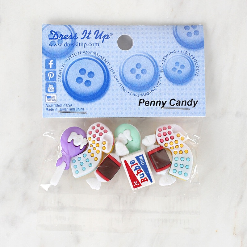 Dress It Up Creative Button Assortment, Penny Candy – 6950