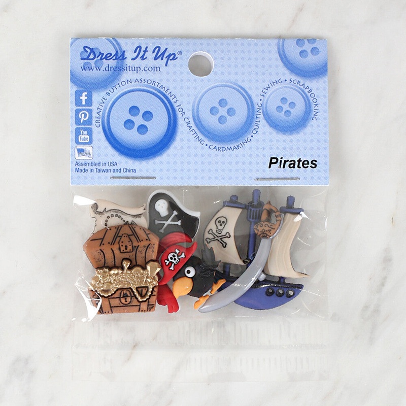 Dress It Up Creative Button Assortment, Pirates – 4045