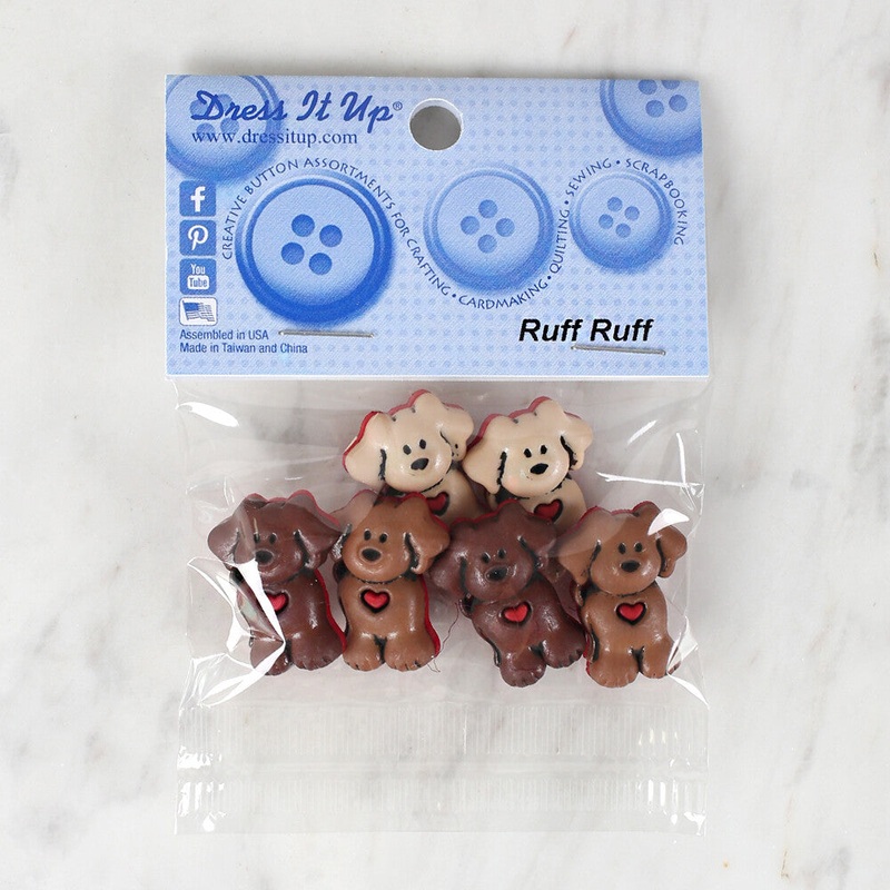 Dress It Up Creative Button Assortment, Ruff Ruff – 10287
