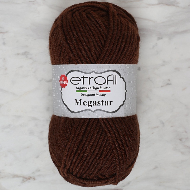 Etrofil Megastar Yarn, Dark Brown – 77013