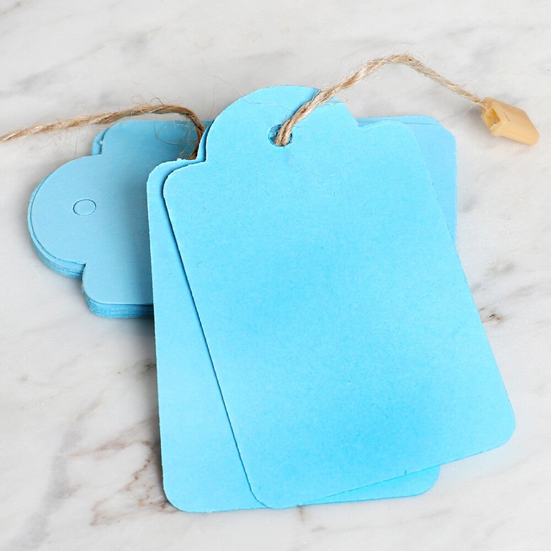 Loren 10 pcs Tag and Clip-On Tag Thread, Blue