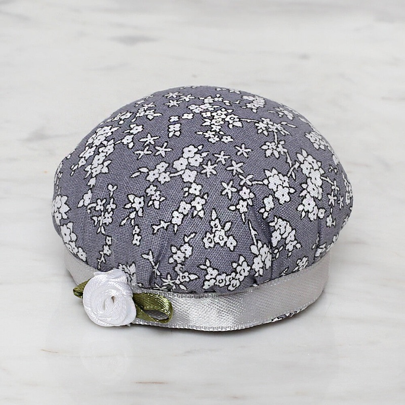 Loren Flower Patterned Arm Pincushion, Grey