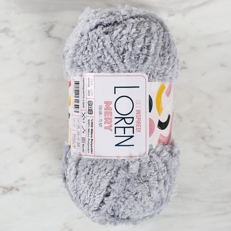 Loren Mery Yarn, Light Grey – M406