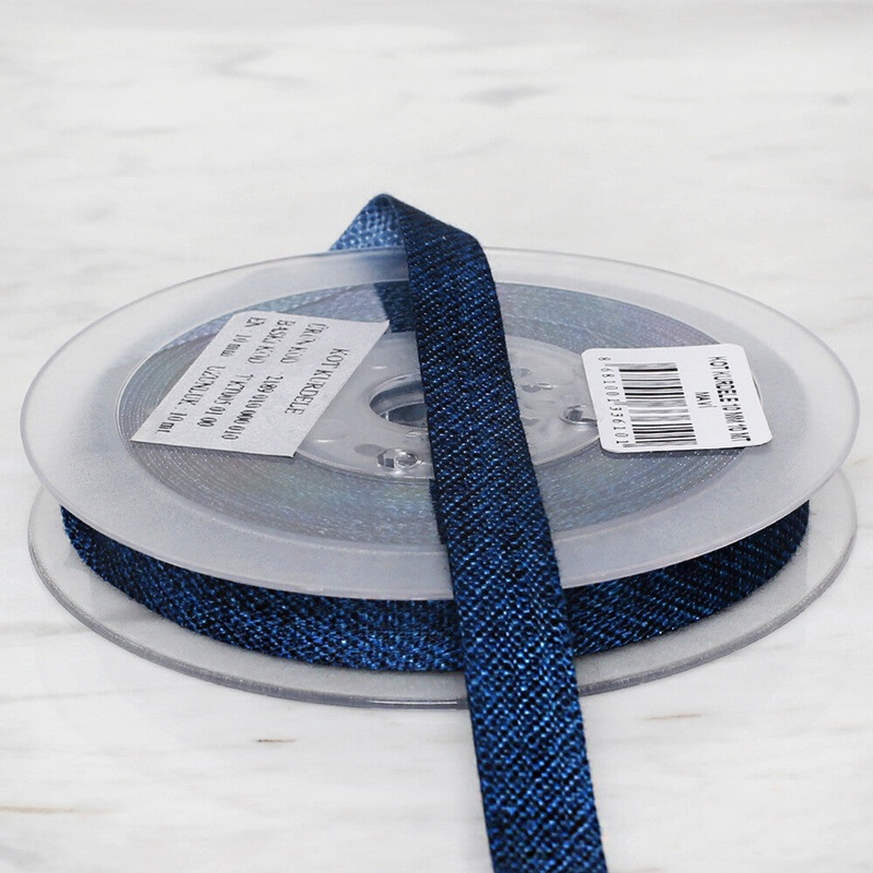Uluta 1 cm 10 m Jeans Ribbon, Blue