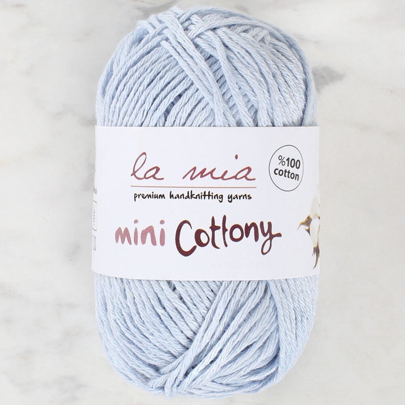 La Mia Mini Cottony 25 g Baby Yarn, Baby Blue – L014