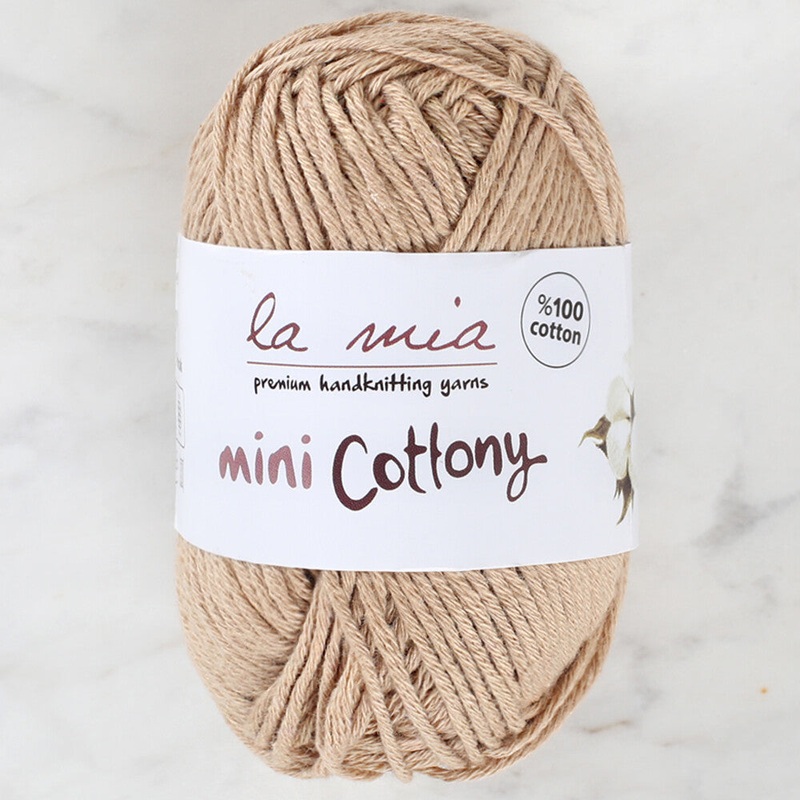 La Mia Mini Cottony 25 g Baby Yarn, Beige – L004
