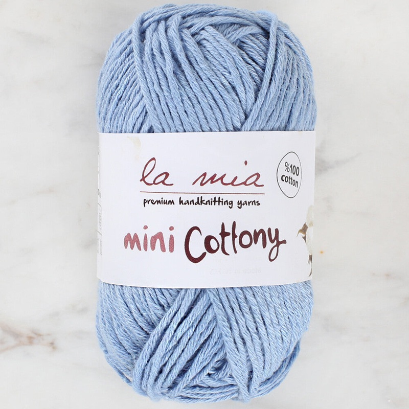 La Mia Mini Cottony 25 g Baby Yarn, Blue – L009