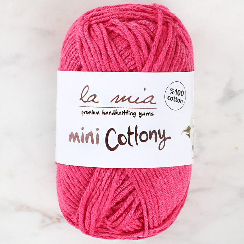 La Mia Mini Cottony 25 g Baby Yarn, Fuchsia – L006