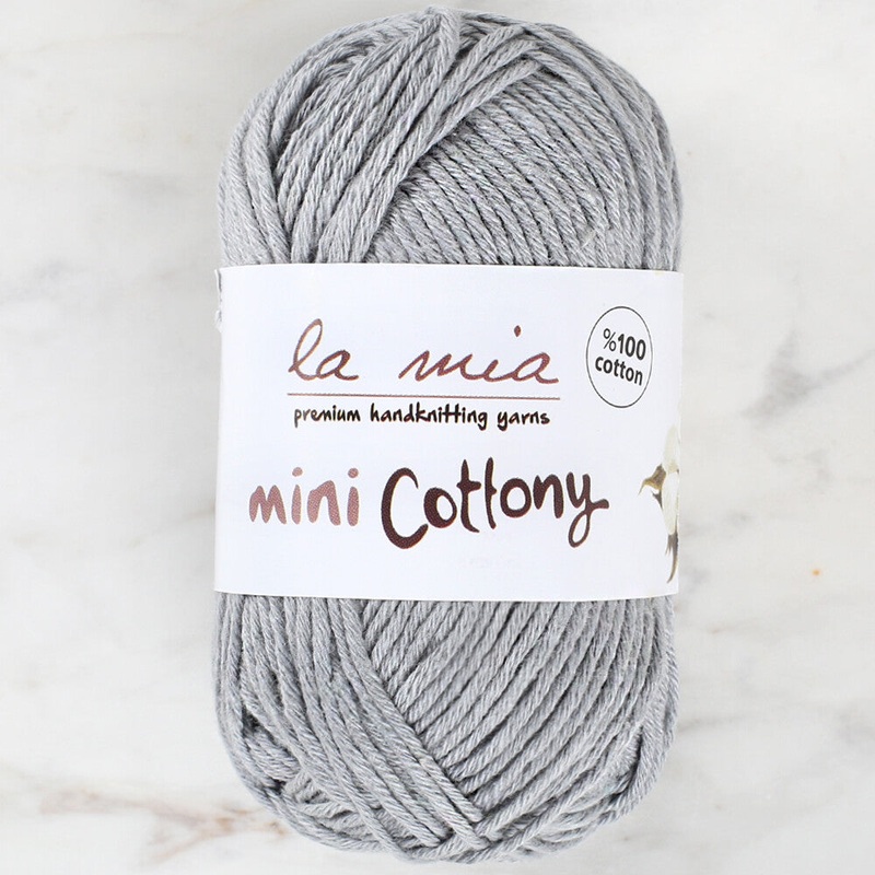La Mia Mini Cottony 25 g Baby Yarn, Grey – L020