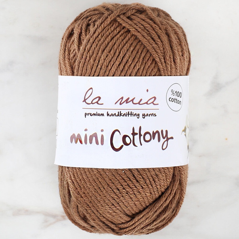 La Mia Mini Cottony 25 g Baby Yarn, Light Brown – L199