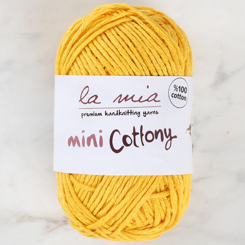 La Mia Mini Cottony 25 g Baby Yarn, Mustard – L018