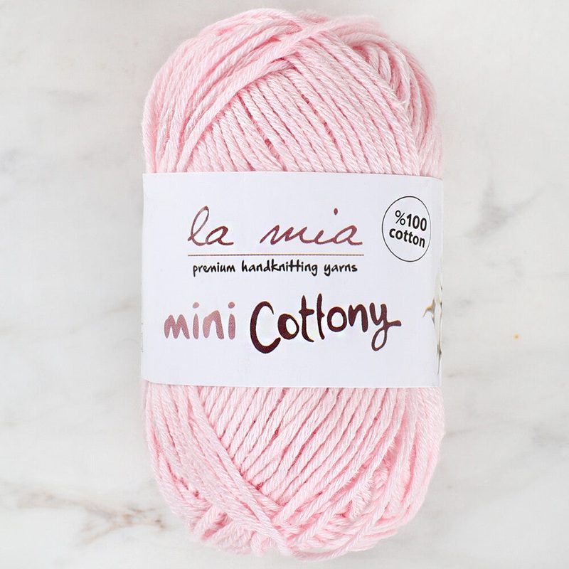 La Mia Mini Cottony 25 g Baby Yarn, Pink – L013