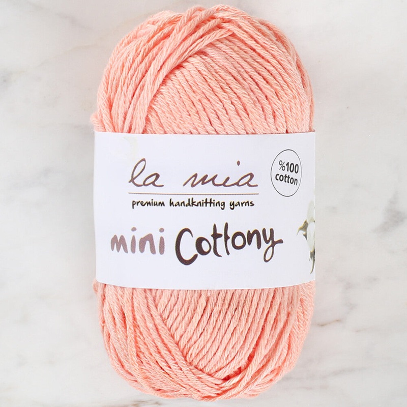 La Mia Mini Cottony 25 g Baby Yarn, Pinkish Orange – L017