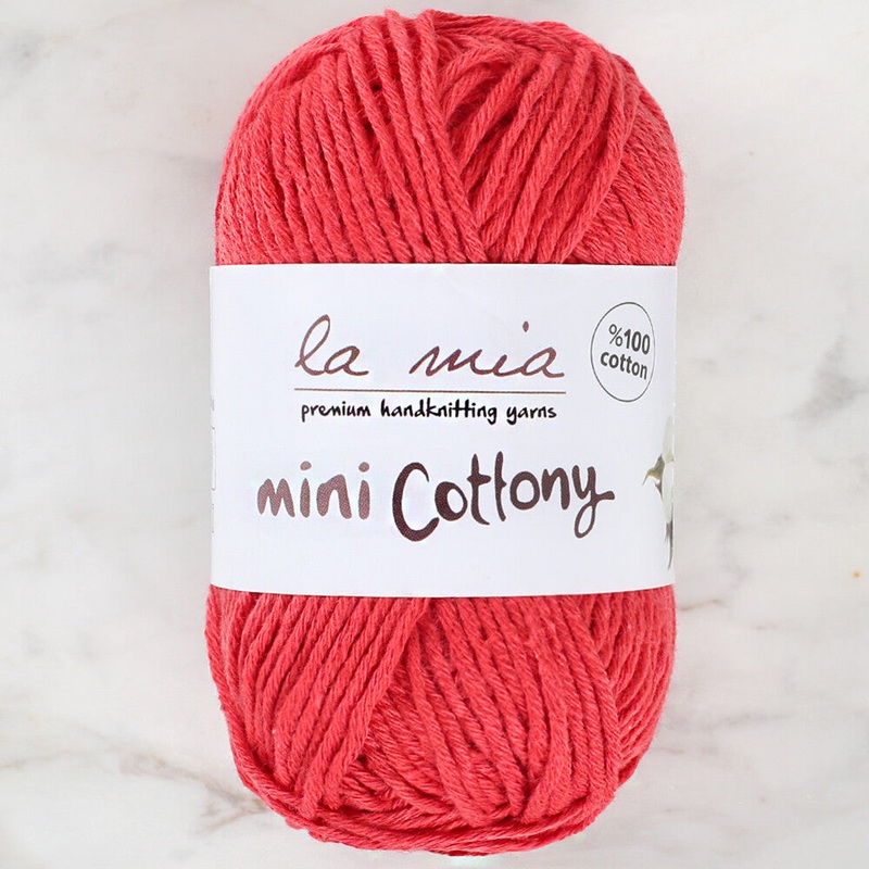 La Mia Mini Cottony 25 g Baby Yarn, Red – L011