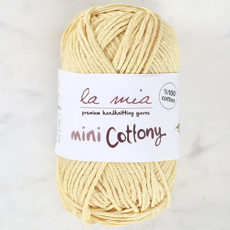 La Mia Mini Cottony 25 g Baby Yarn, Yellow – L015